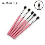 Eye Makeup Brush Pink Wood Handle